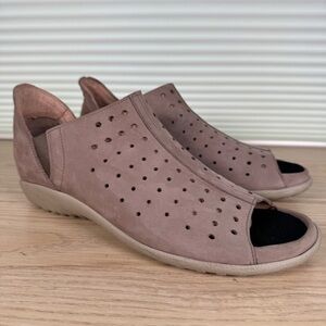 Naot Hikoi Open Toe Perforated Nubuck Bootie size 42/11